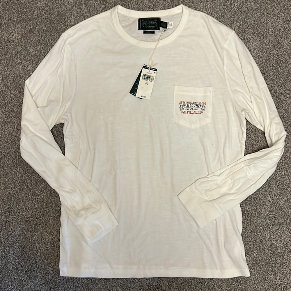 Mens polo country long sleeve tshirt NWTs